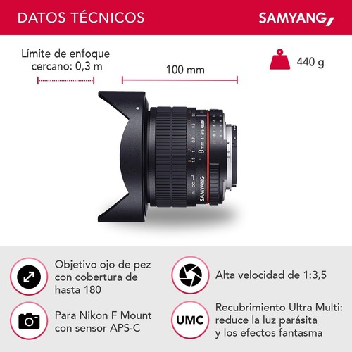 Samyang f1121903101 objetivo - samyang,
